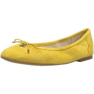 Sam Edelman Felicia Dijon Yellow Suede Ballet Flats Size 6.5